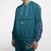 Nike NSW Big Swoosh Half-Zip Hoodie Jacke mit Taping Herren Oberbekleidung Blau Grün CD0420-381
