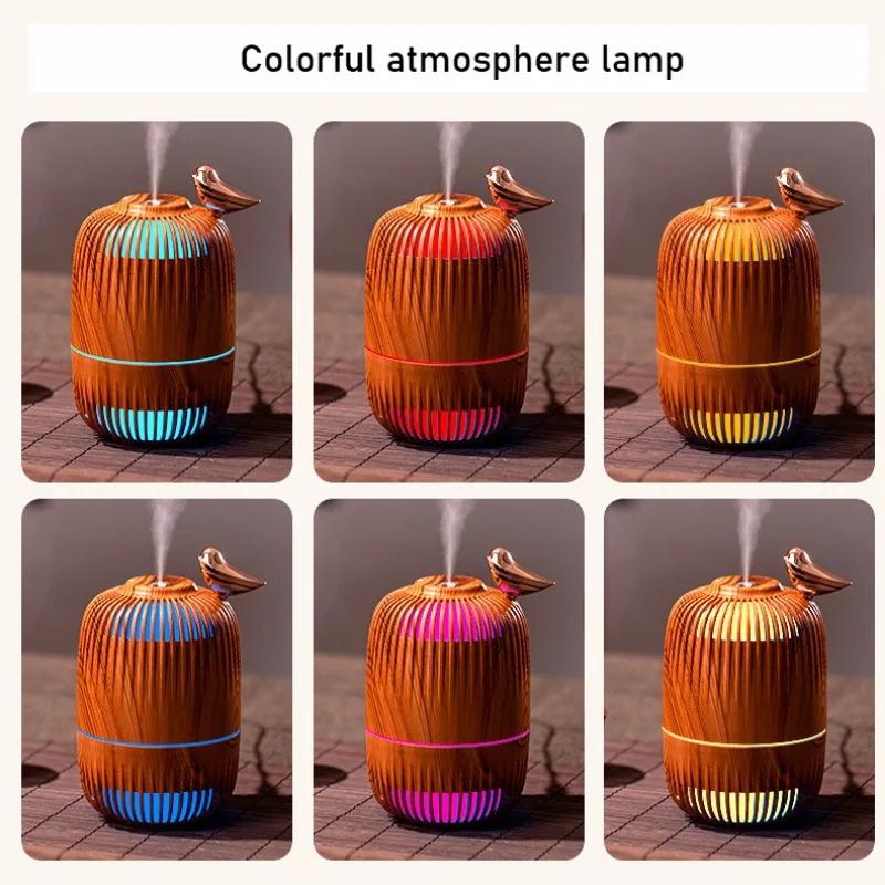 Creative Imitation Wooden Birdcage Humidifier 280ml USB Aroma Diffuser Atomizer Mini Home Atmosphere Humidifier for Bedroom