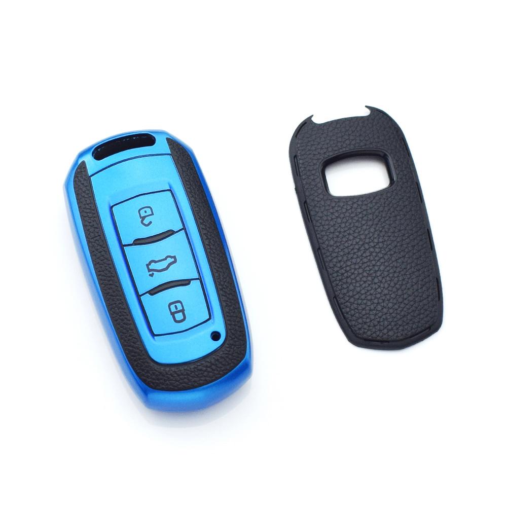 TPU Leder Schlüsselhülle Etui Schale Fob Fernbedienung Fob Keyless für Geely Atlas Boyue NL3 EX7 SUV GT GC9 7 Emgrand X7 Borui Gili Atlas