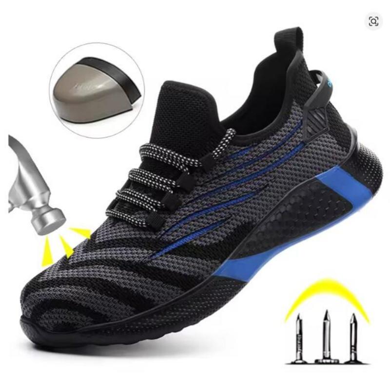 Men Work Safety Shoes Anti-puncture Protective Shoes Men Indestructible Work Shoes Men Boots Lightweight Breathable Safety Boots