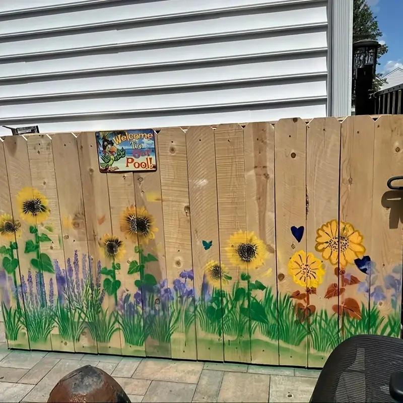 American Countryside Style, Children's Creative Drawing Board, 5 Pieces/set, Sunflower Theme, Flower Painting Template,  Washed DIY Graffiti Board