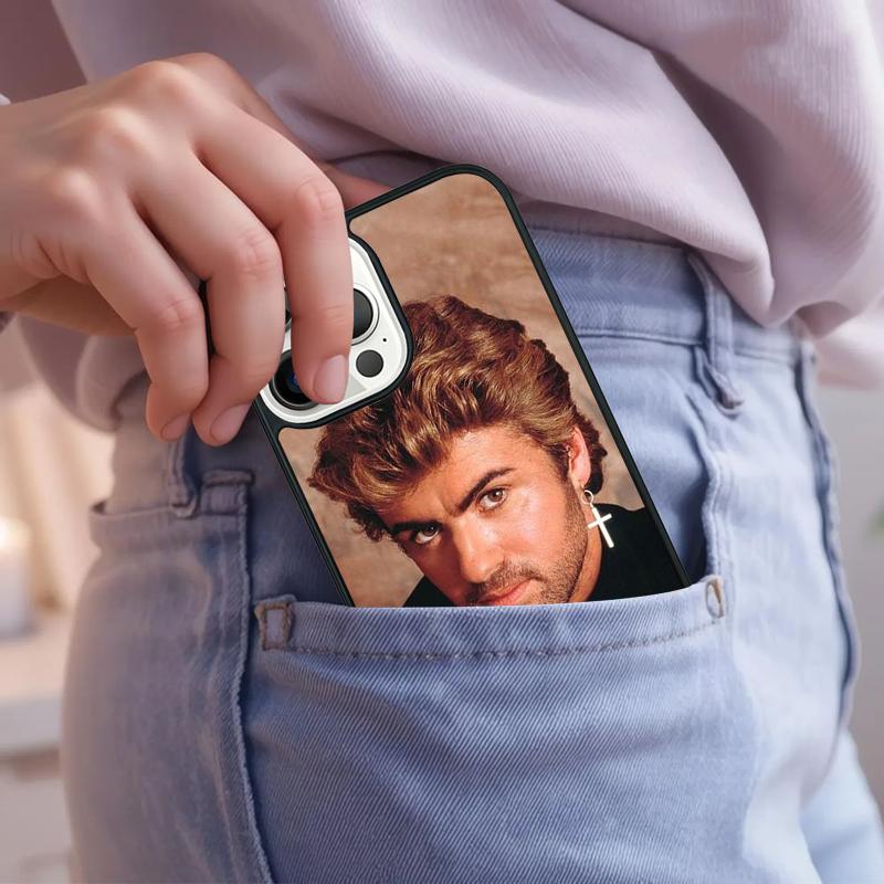 George Michael Handsome Singer Phone Case For iPhone 17 Air 15 16e 14 13 Pro Max Coque 12 11 Pro Max PLUS cover