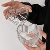 3Pcs Exquisite Crystal Glass Jewelry Storage Box Transparent Necklace Storage Box  Home Decor