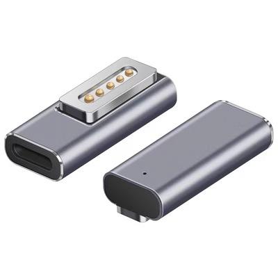 2Pcs Type-C to Magsafe 1/2 Magnetic PD Trigger Adapter, USB C Charging Converter for MacBook Laptop Pro Air