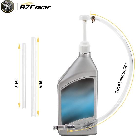 Lower Unit Gear Oil Pump For Standard Quart Bottles - 8Cc Pump, 8Mm & 10Mm Adapters, 3/8" Metal Swivel - Outboard Motors Gear Lube Pump For Mercury,