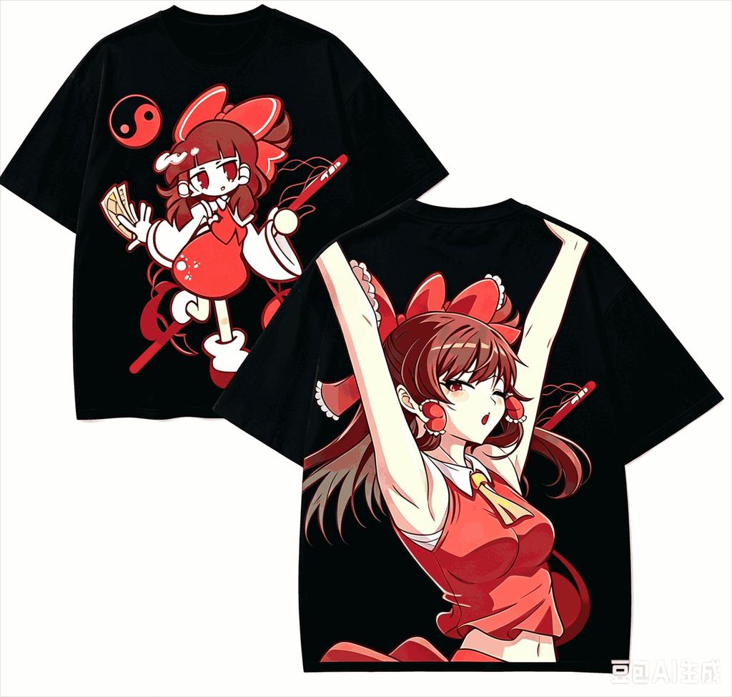 Touhou Project Anime Lover T-shirt Harajuku Cotton New Model High Street Oversized Unisex Retr