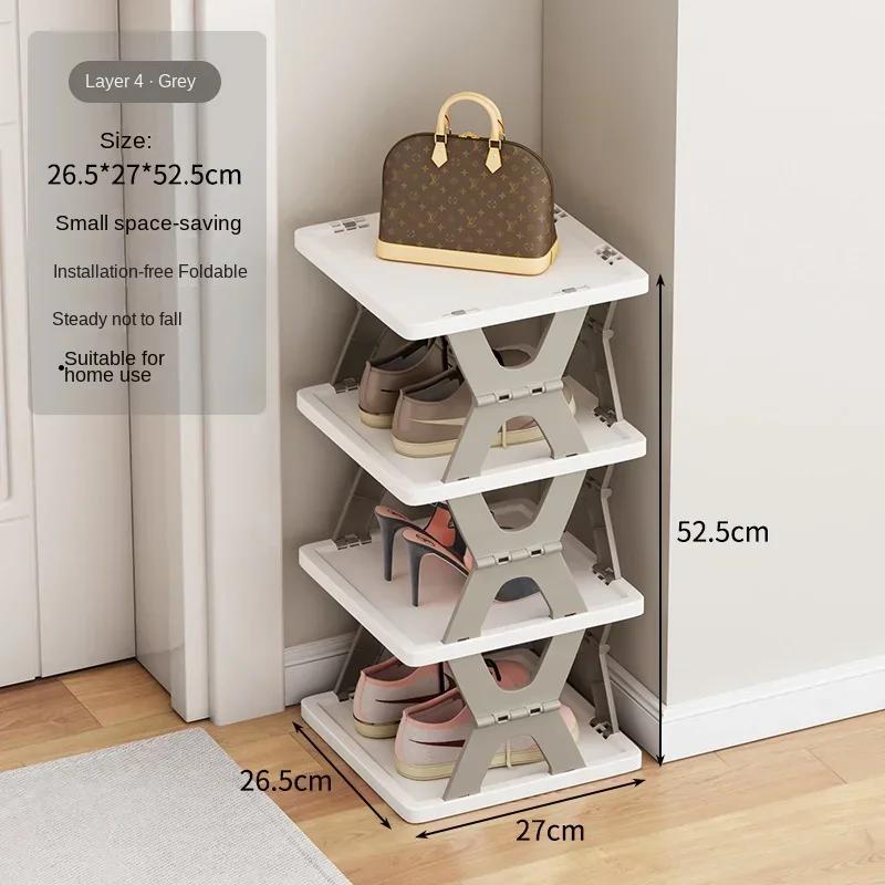 X-shaped Shoe Rack Foldable Simple Shoes Shelf Installation Free Multistorey Storage Racks Simplicity Household Sneakers Shelves