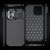 iPhone 15 Pro Max Drop-Proof Carbon Fiber TPU Case with Brushed Texture