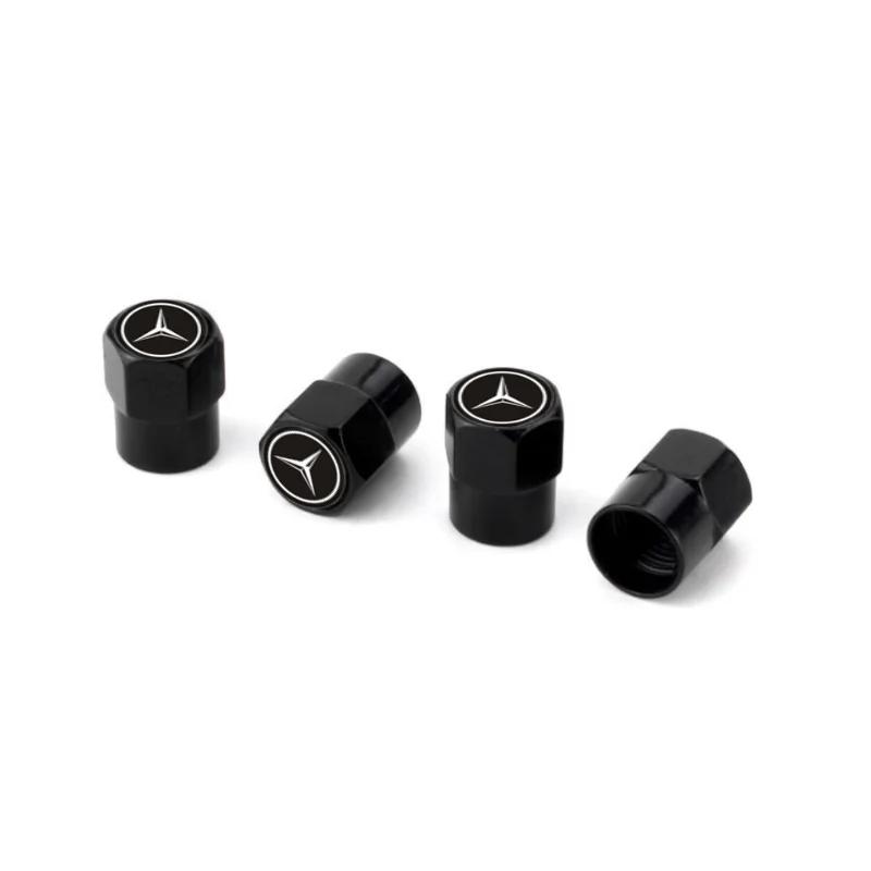 Car Sticker Car Tire Valve caps Emblem metal Cap Case For Mercedes Benz B/C/E/S Class A Class C200L GLC GLE CLA accessories Car