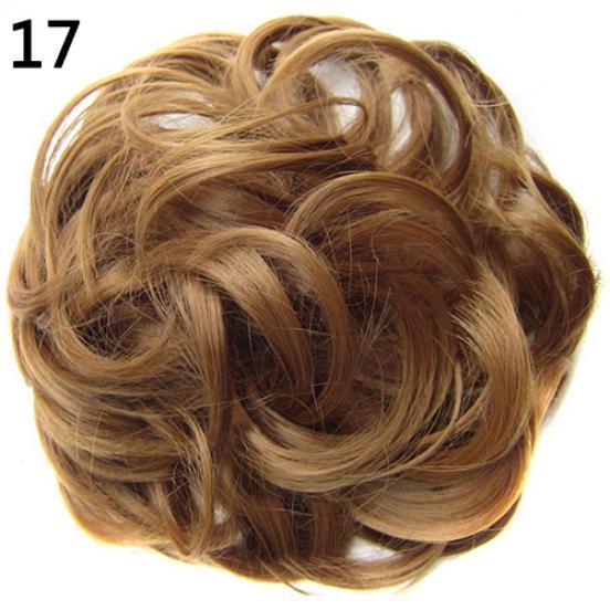 Hair Extension Woman Bun With Wavy Hair Synthetic Bud Hair Chignon Wig