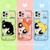 Przezroczyste Etui na Telefon P-Powerpuff Girls do iPhone 17 Air 16 E 15 14 Plus 13 12 Mini 11 Pro Max Silikonowa Krawędź Miękki Pokrowiec