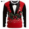 New Christmas Men's Long Sleeve Snowman Graphic T-Shirts Men Fall Fashion Oversize Man Clothes Trendy Hundred Y2k Men's Clothing