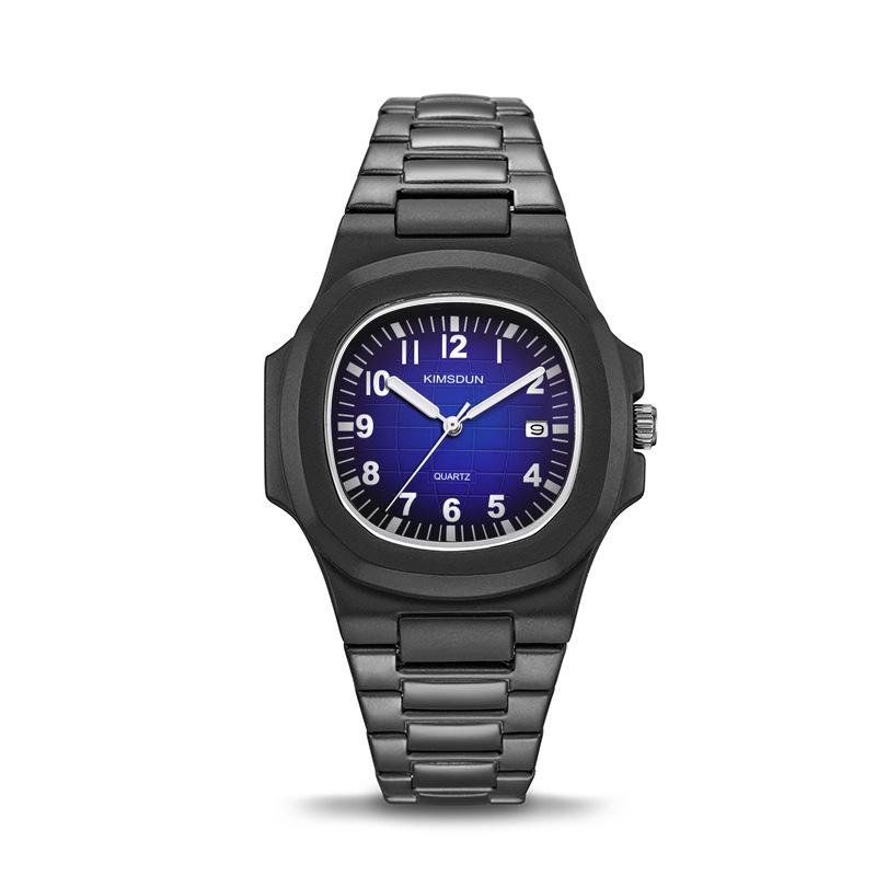 KIMSDUN Golden Shidon Markenuhr Explosion Edelstahlgürtel Herrenuhr Wasserdicht Leuchtende Sport Quarzuhr Herrenuhr
