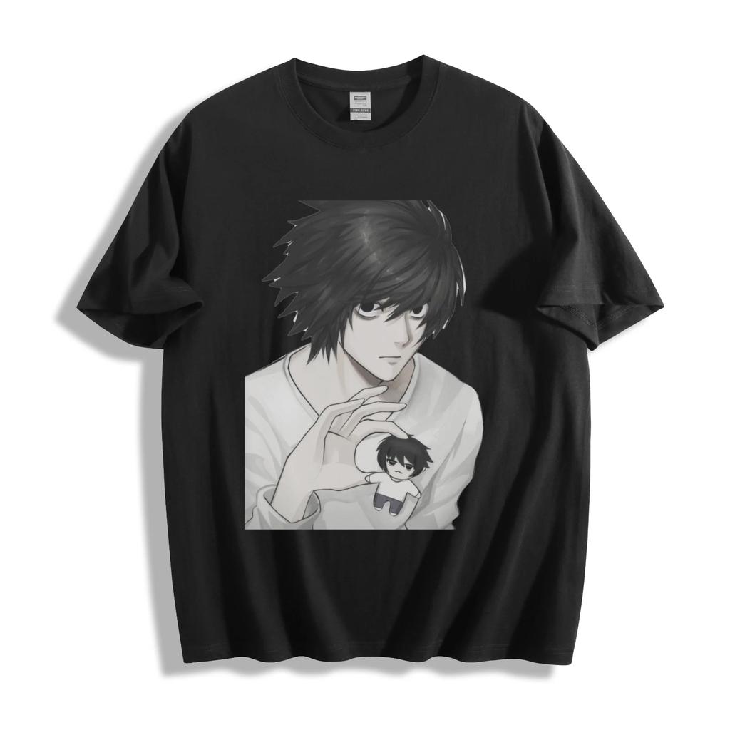 Death Note L with Mini L unisex T-Shirt - Cute Anime Unisex Tee