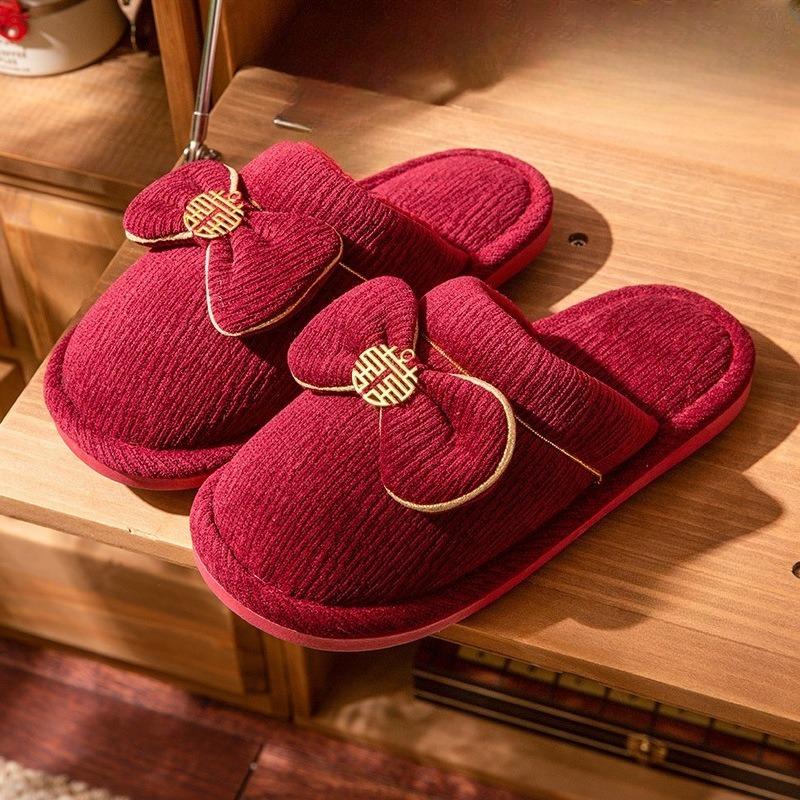 Wedding Shoes, High-end Couple, Indoor Cotton Slippers
