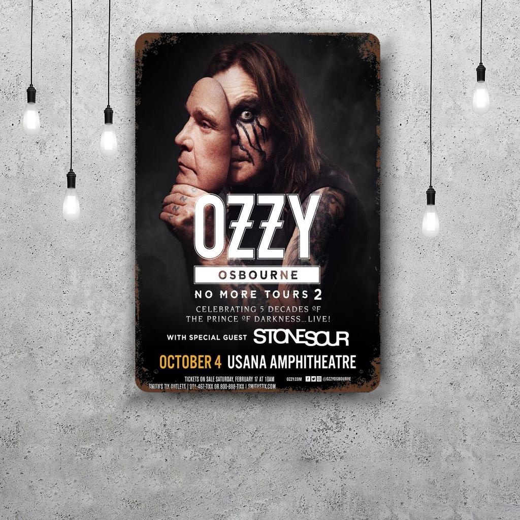 Ozzy osbourne Dekorationsposter Vintage Blechschild Metallschild Dekorative Plakette für Pub Bar Man Cave Club Wanddekoration