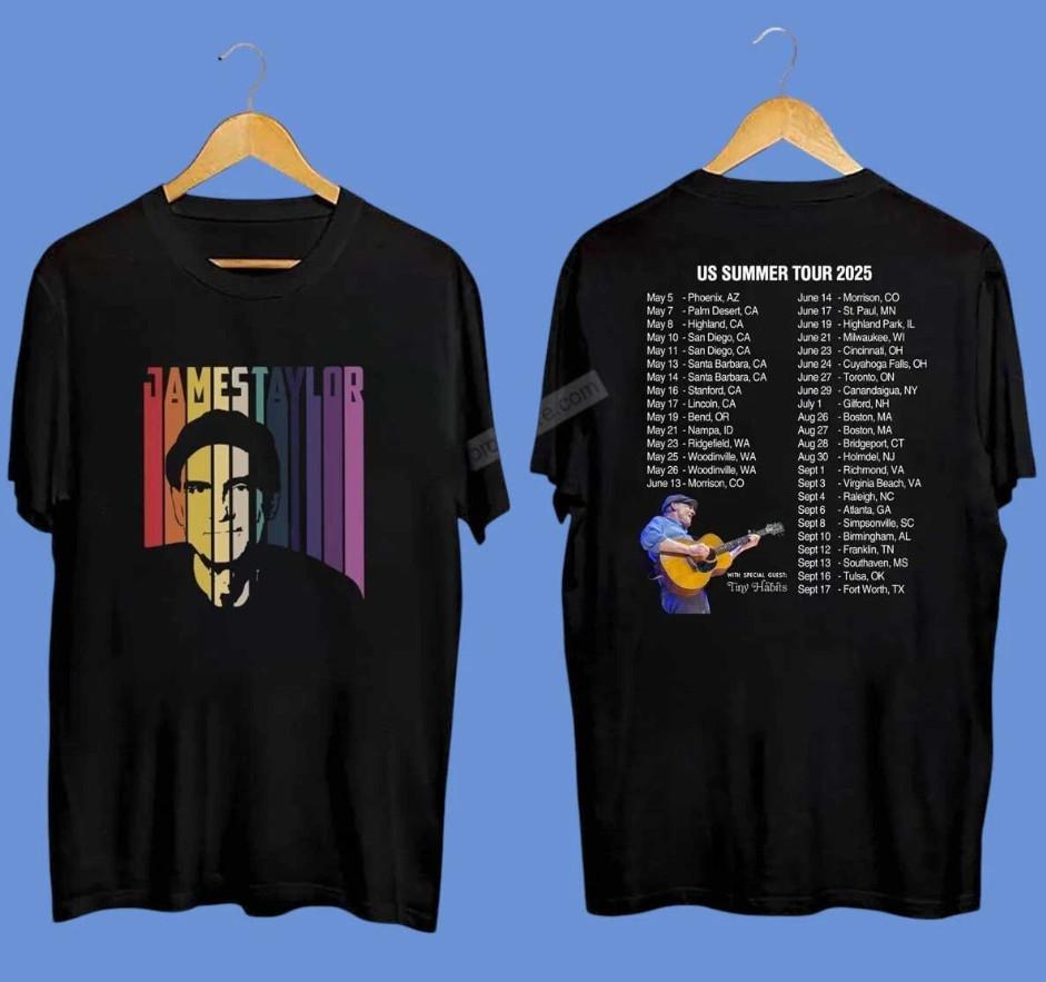 James Taylor US Summer Tour 2026 T-shirt size S-5XL XL