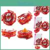 B-179d Cross-border Fireball Battle Top Toy Set Heavyweight Alloy Spinning Top With Dual Launcher