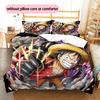 Cartoon Pattern Bedding Quilt Set Quilt Cover Pillowcase Home Decoration Birthday Gift (1 * duvet cover + 2 * pillowcase, without core)