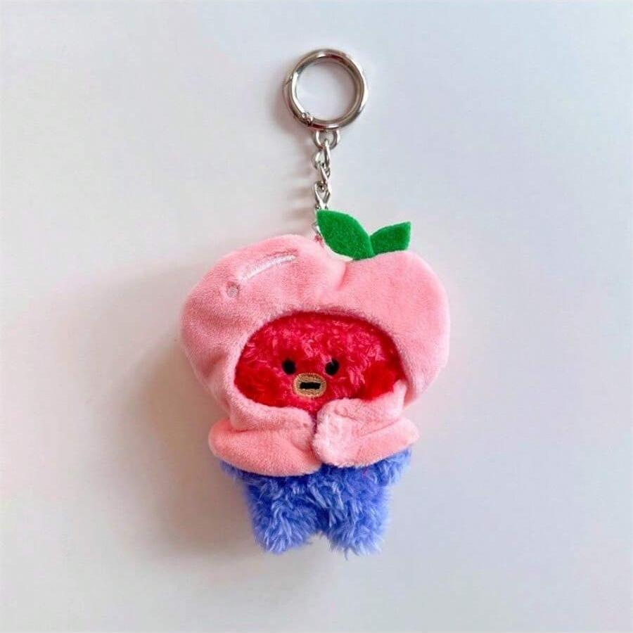 BT21 KPOP MININI FRUITS DOLL Mini Fruit Doll Plush Doll Charm Key Ring Charm ARMY Fan Gift Couple Gift Beautiful Design