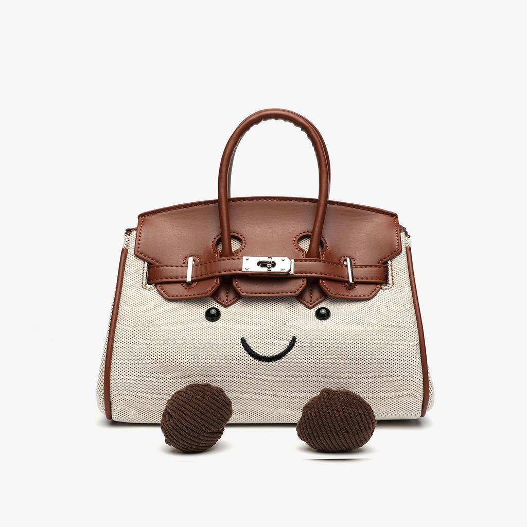 Borsa Peluche alla Moda in Stile Cartone Animato ad Alta Capacità per Uso Casual, Borsa a Mano