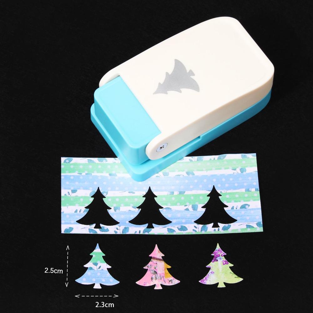 Labor Saving Stamp Border Punch Large Size DIY Christmas Tree Hole Punch Cutting Craft Handmade Toothed Puncher Embosser