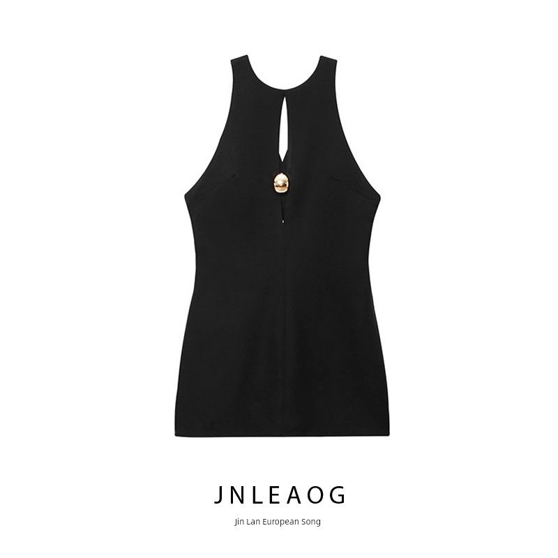 Jnleaog Spring New Arrival Women's Clothing European, American and French Style Fashionable Golden Inlaid Mini Dress 2298097800