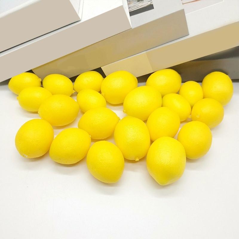 Pack Of 10 Realistic Artificial Lemon Simulation Lemon Fruit Decoration for Kitchen Basket Display Party Decoration