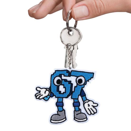 67 Keychain Blue Cartoon Design Lightweight Compact Key Holder Backpack Pendant Accessories Decorative Bag