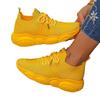 Large size spring and autumn new lace-up casual sports shoes mesh thick-soled casual versatile flying woven breathable running shoes