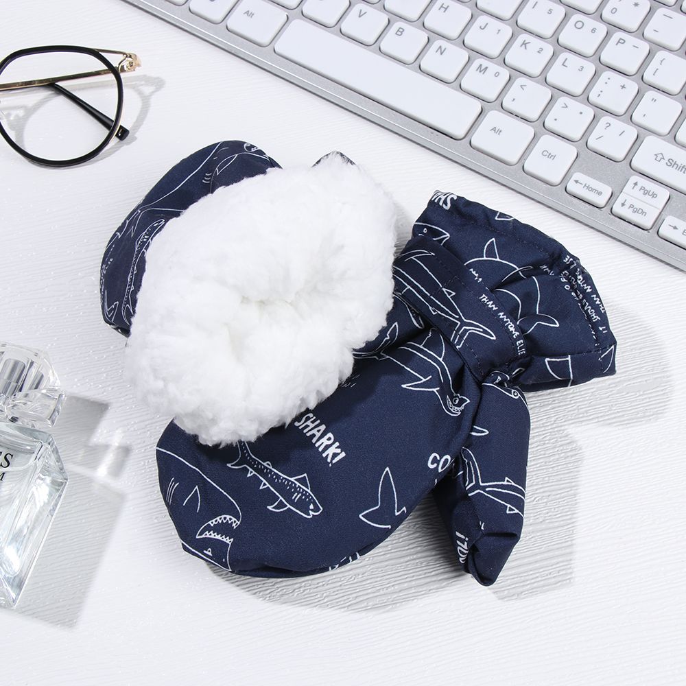 Kids Thicken Warm Snow Snowboard Windproof Waterproof Long-sleeved Mitten Children Ski Gloves