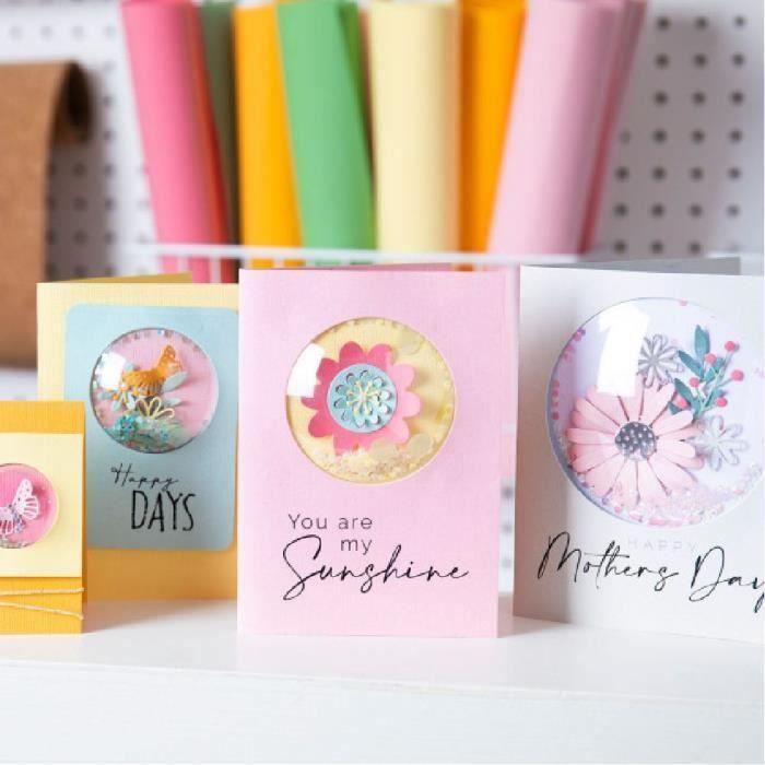Recharge pour shaker box - SIZZIX - Shaker dômes circle 2 - 8 pièces - Mixte - Adulte