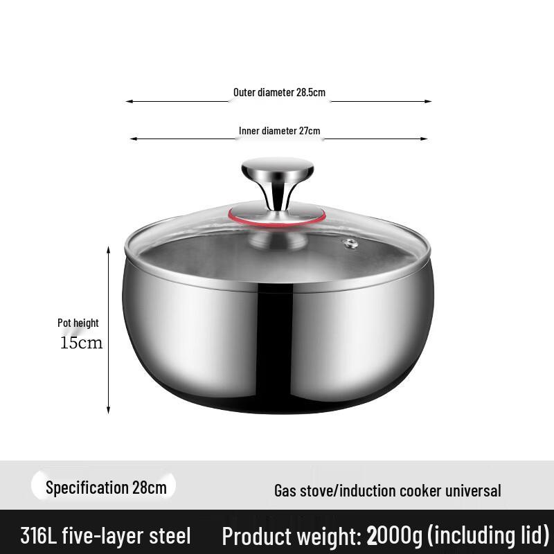 

ZISIZ 28cm Heatable Deep Serving Bowl with Lid