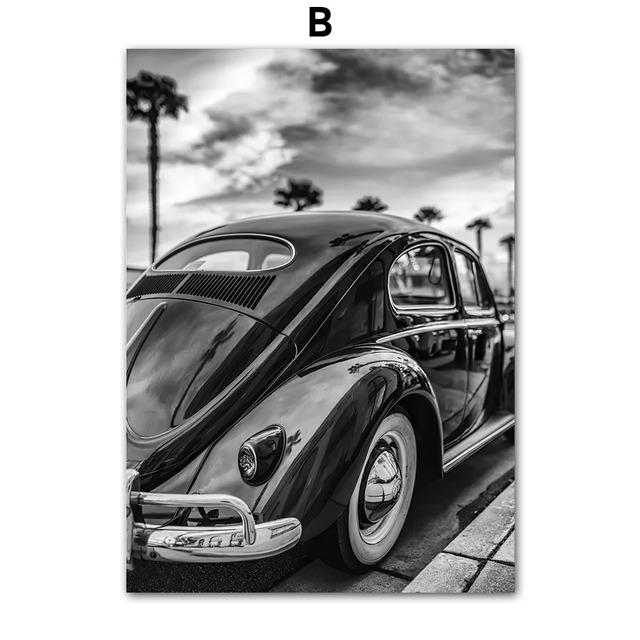 Fashion Paris Towel Luxury Vintage Car Black White Wall Art Canvas Painting Living Room Decor Posters And Prints Wall Pictures No Frame