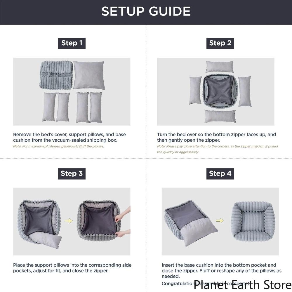 Luxury Bed for Small Dog Warm Cat Sofa Nest Pet Comfortable Plush Puppy Bed Removable Washed for Small Animal Dog Pet Supplies