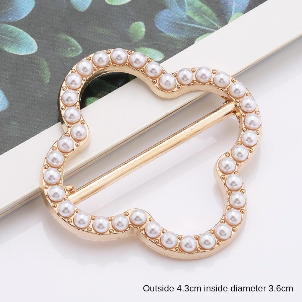 Rhinestone Tie Clips Gold Silver Clothing Wrap Holder Fashion Shirt Clip Buckle  for Women Lady
