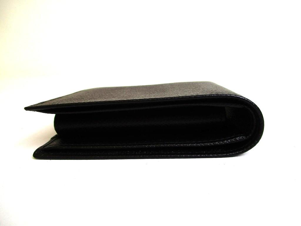 Authentic BVLGARI Black Leather Classico Bifold Wallet Compact Wallet #b167  Open box
