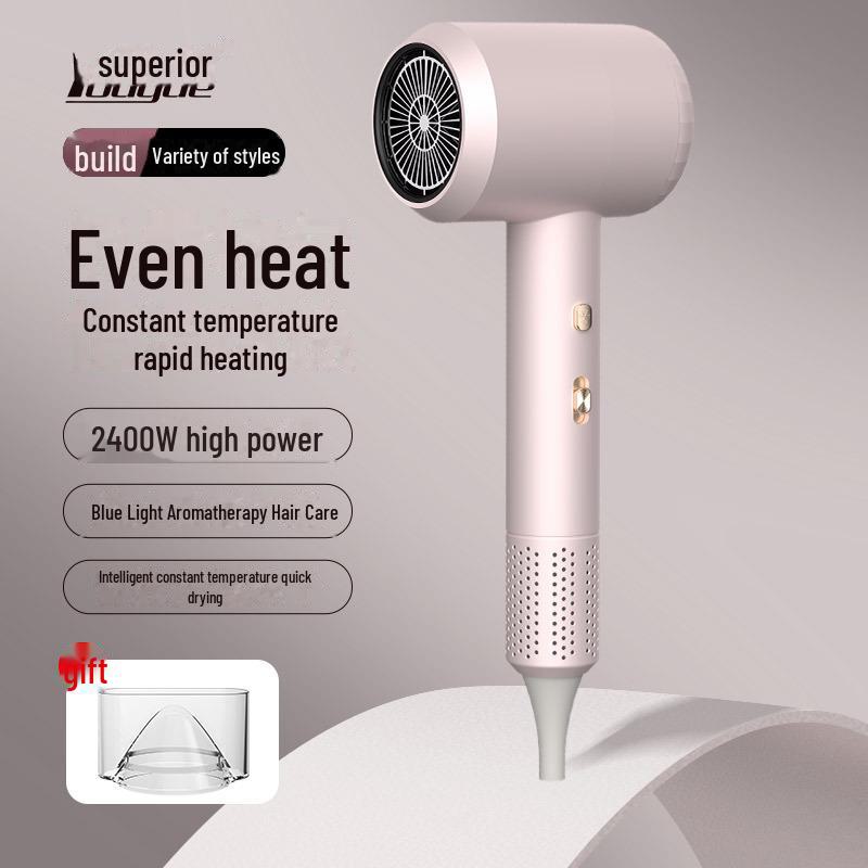 High-Power Blue Light Hair Dryer for Salon & Dorm, Hot/Cold Settings