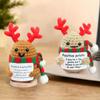 Cute Christmas Crochet Ornament Positive Potato Knitting Doll Handmade  Christmas   Desktop Decor Gift Emotional Support