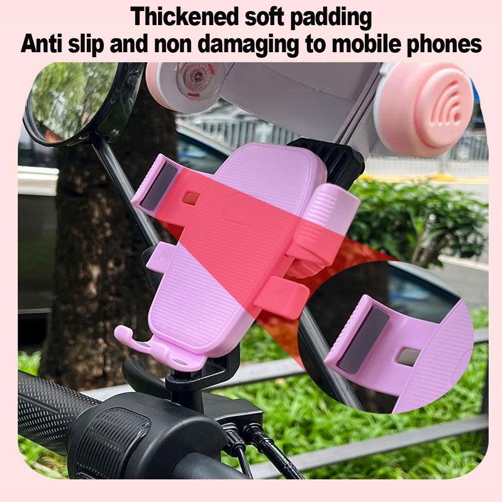 Motorcycle Bike PhoneHolder Stand Bicycle Mobile Mount Non-slip Cycling Phone Bracket Vibration Damper For Xiaomi iPhone SAMSUNG