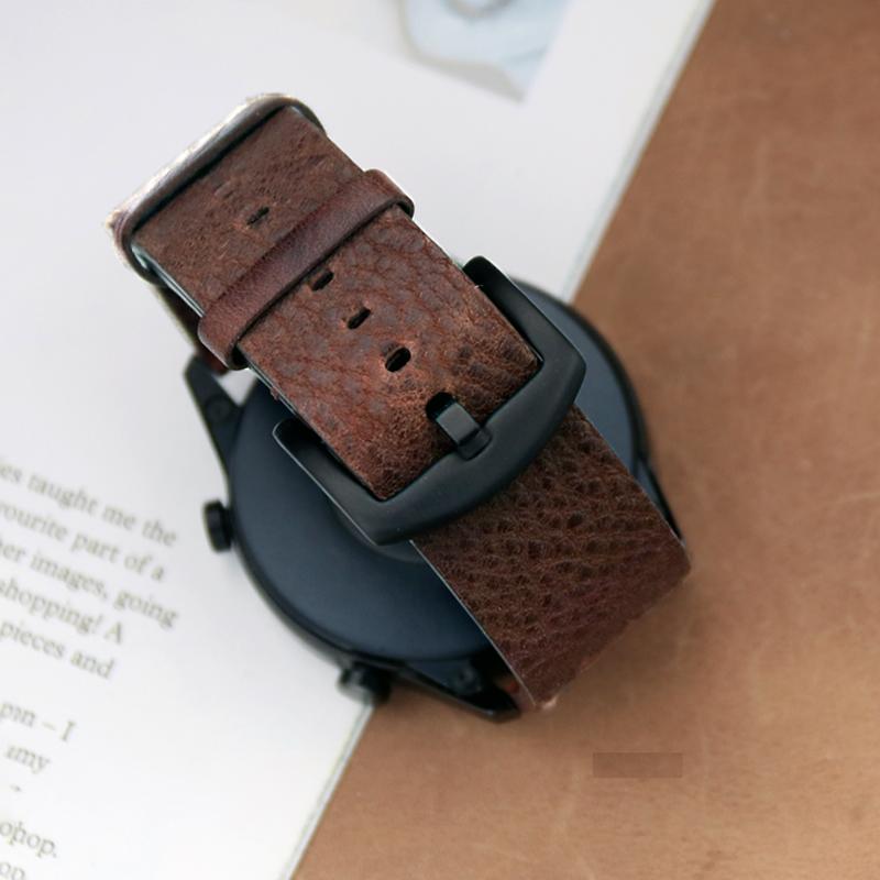 Watchband Italian Calfskinl 22mm Watch Strap Leather Band for Huawei Watch GT 2/3 46mm GT2/GT3 Pro Bracelet for Samsung Galaxy Watch 46