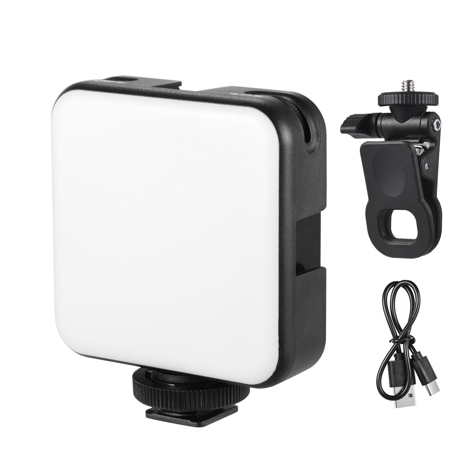 

Светодиодная видеолампа Clip-on Selfie Light 2500K-9000K с аккумулятором для iPhone, Samsung, Huawei, смартфонов, прямых трансляций селфи