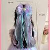 Bowknot Ribbon Hair Clips Mermaid Ponytail Headdress New Princess Headwear  Girls