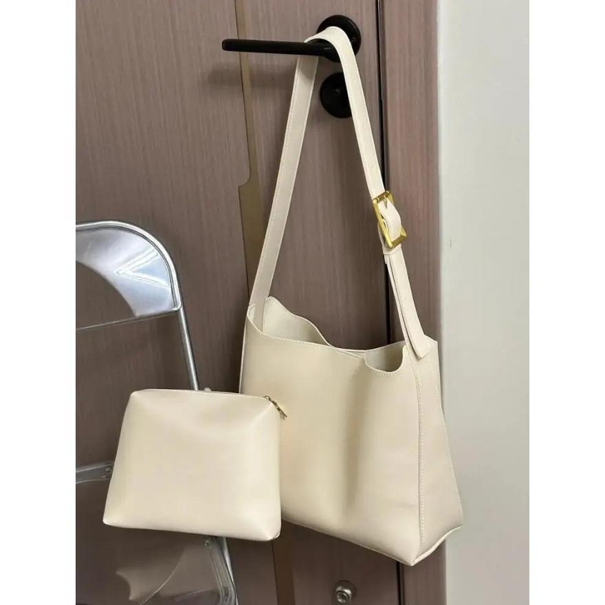 Shoulder Bags for Women  Fashion Trendy Female PU Leather Crossbody Bags Simple Large Capacity Bucket Handbags and Purses