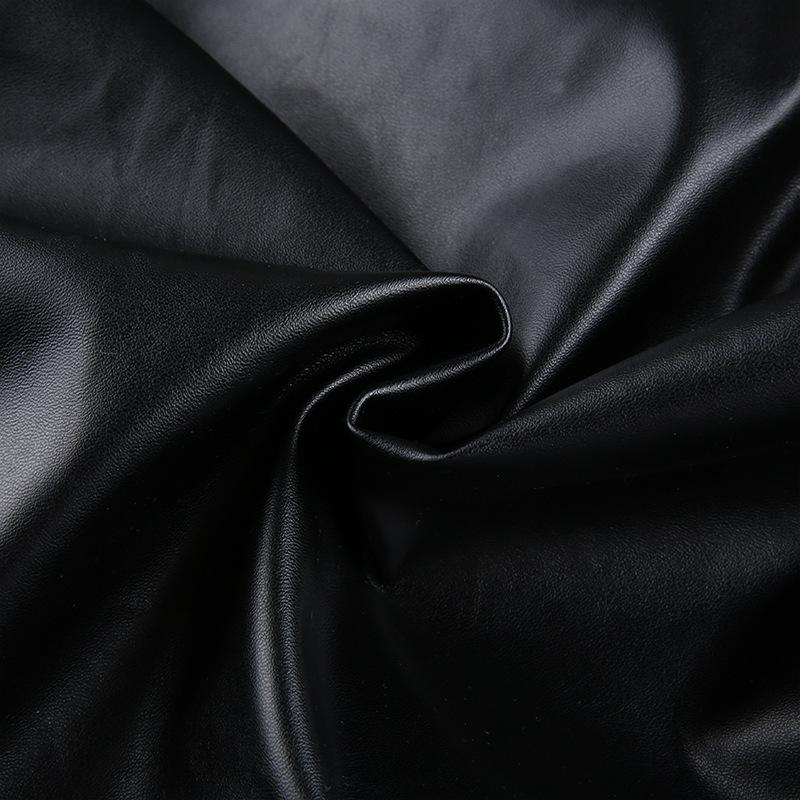2024 Fall/Winter European & American Style Women's PU Leather Crop Jacket