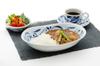 Tobeyaki Senzan Curry Pasta Plate Deep X Wide X & (Arabesque Pattern) - Approx. 19.0cm 26.3cm 6.0cm High.