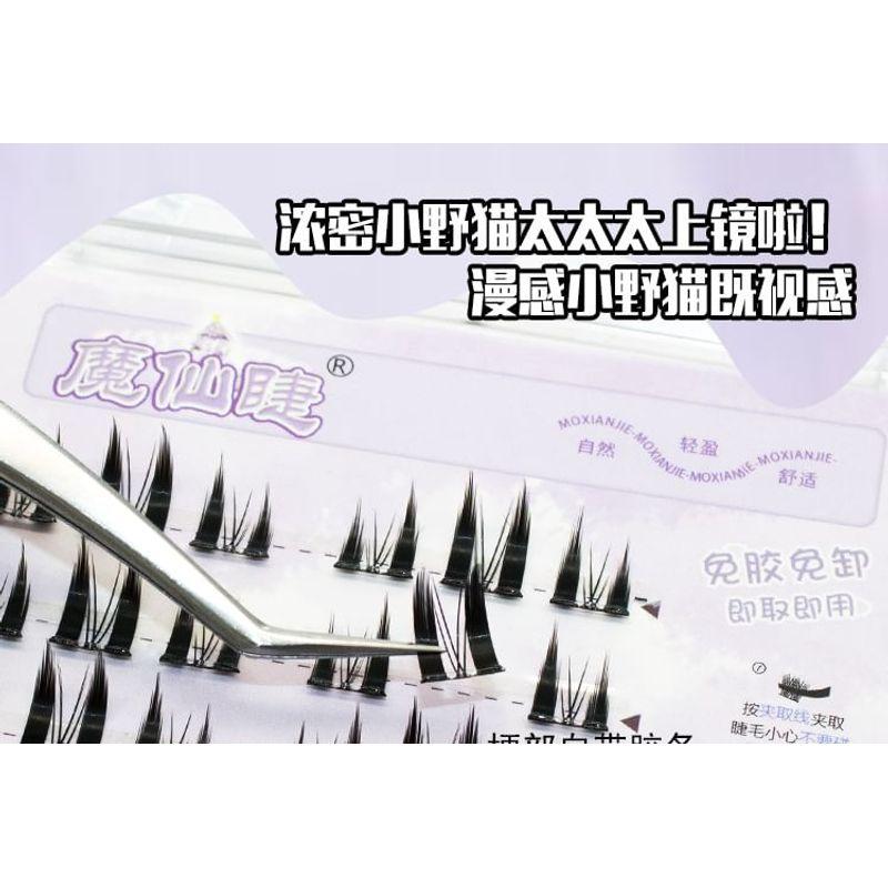 LuxeFlutter - Doll Eye Volume Cluster Glue-Free False Eyelashes