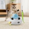 Elektrisches Interaktives Katzenspielzeug mit Feder & Track Ball, 4-in-1 Automatisches Intelligentes Katzenspielzeug, Spielzeug zur Beschäftigung von Wohnungskatzen