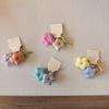 1 Pair Girl Hair Ties High Elasticity Soft Cotton Filled Texture Star Decor Hair Ropes Damage Free Hair Styling Tool Hair Accessories