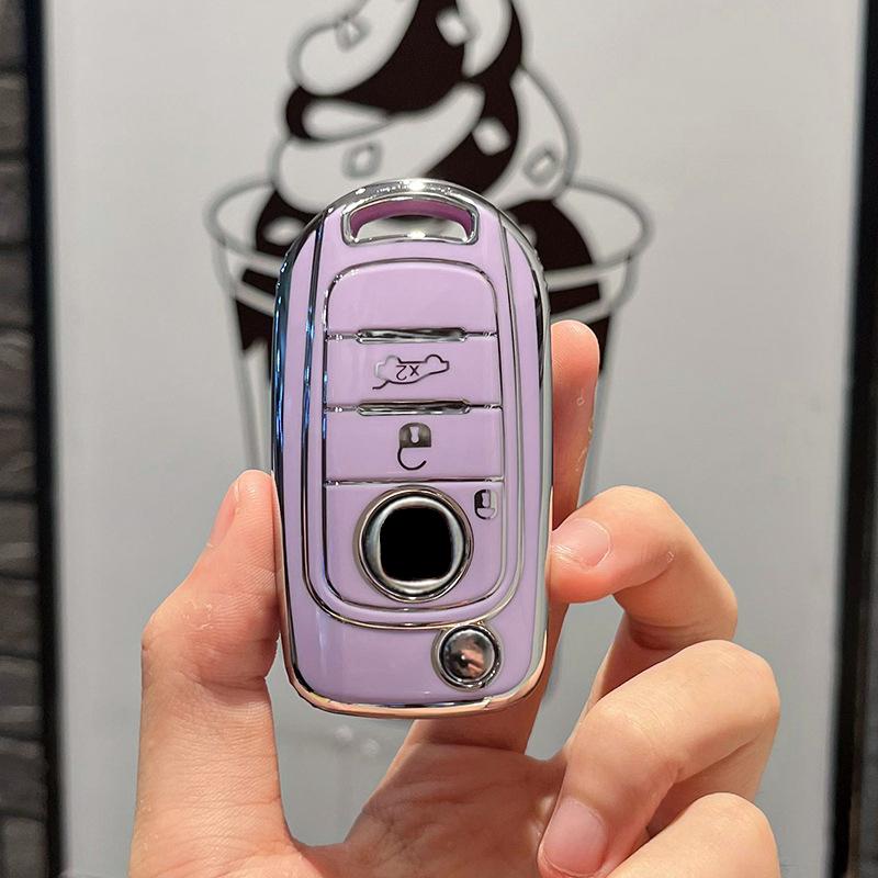 New TPU Car Flip Key Case Cover Shell Fob For Fiat Cronos Egea 500X Toro Egea Toro Nuovo Grazie Tipo For Dodge Neon Protector